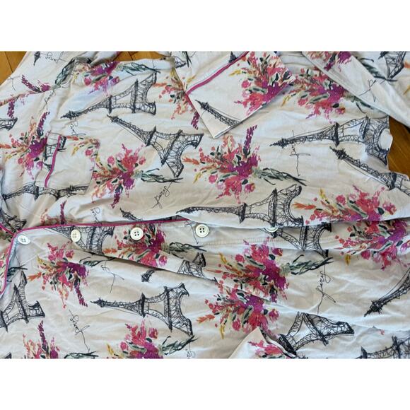 The Cat's Pajamas Paris print pajama set - Picture 5 of 9